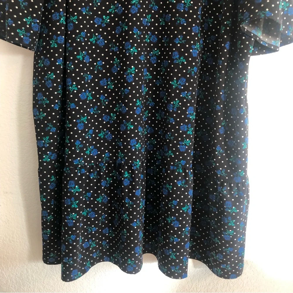 Draper James x Eloquii Forget Me Dots Floral Polka Dot Dress - Picture 5 of 10